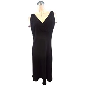 Jones Wear Size 12  Classic Black Midi Tea Length Dress